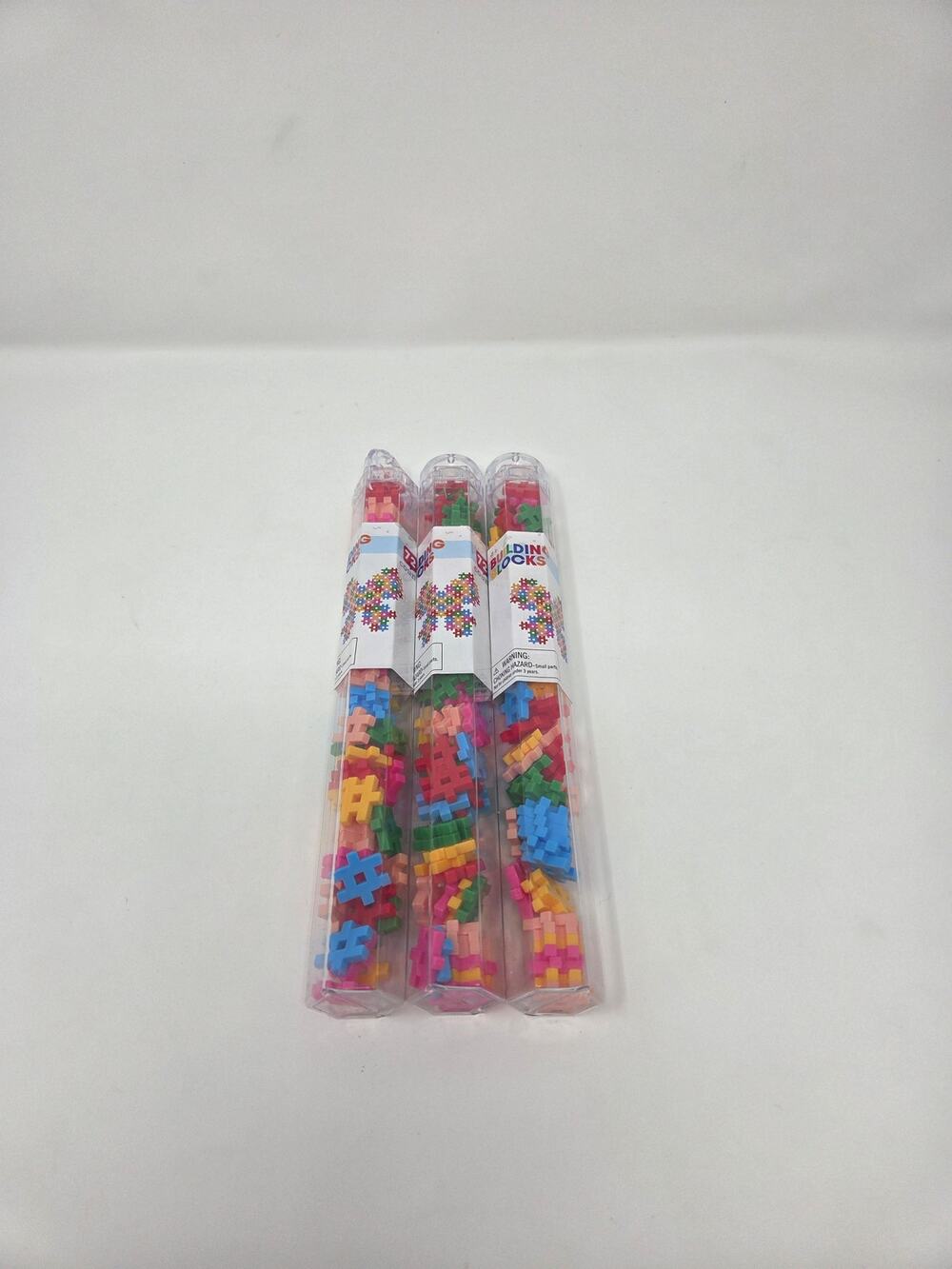 Pink Dark & Light and Blue Hashtag Building Blocks Set of 3